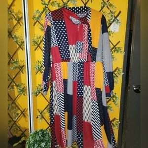 SHEIN Curve Long dress colorblock. Size 2XL.